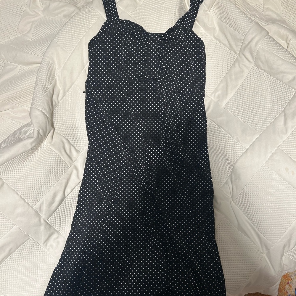 Motherhood Black and White Sleeveless Midi Sundress